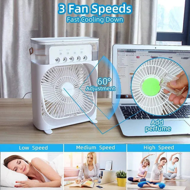 Electric Air Cooler Mini Fan With Mist
